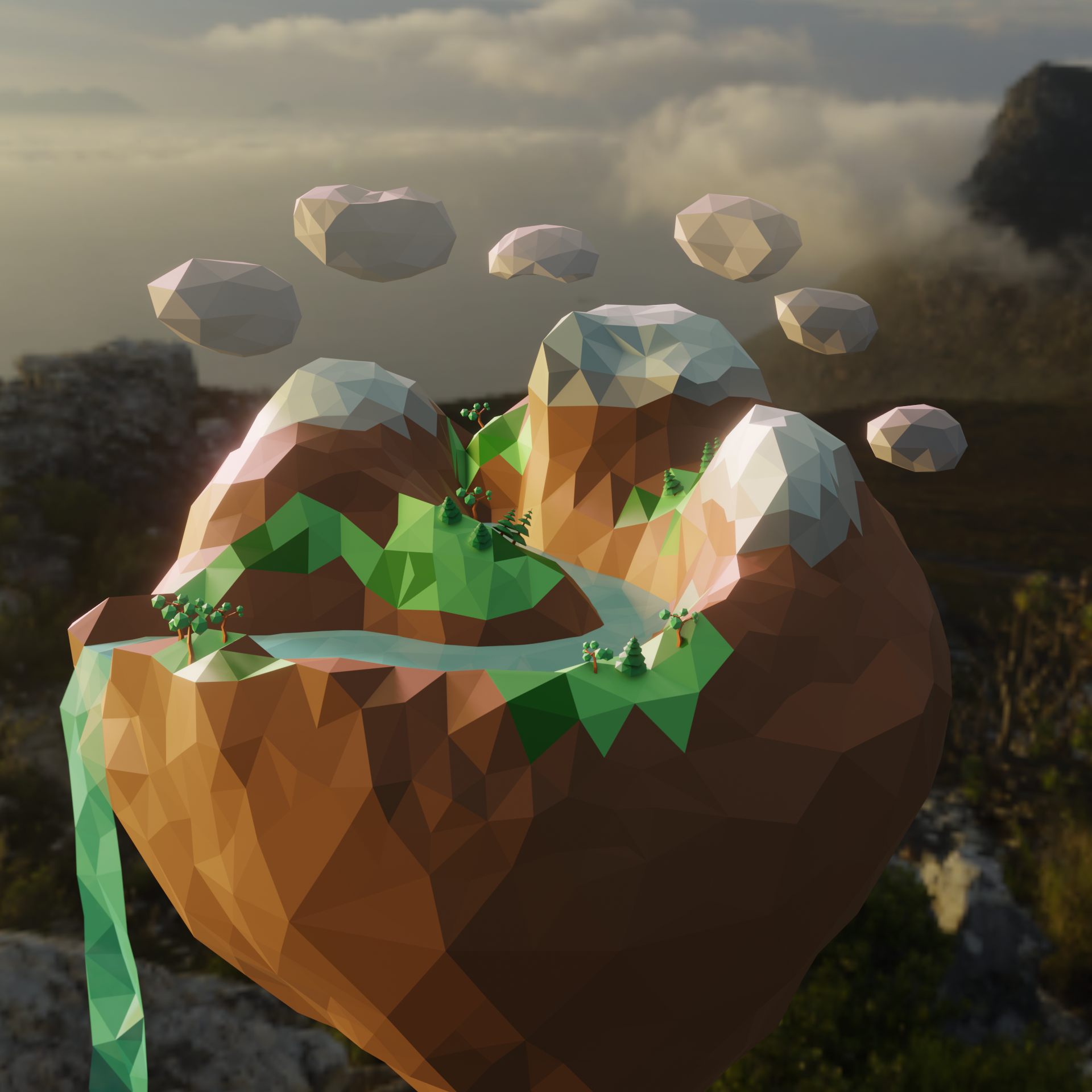 Poly Island Render