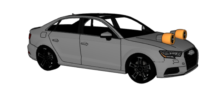 Wind-powered car design concept